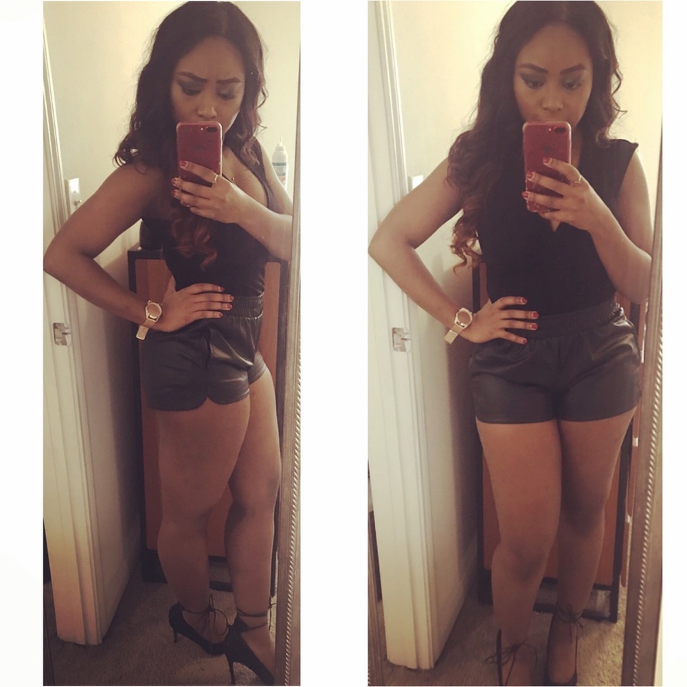 Faux Leather Shorts